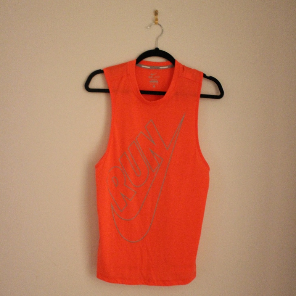 Nike RUN Pink "Cut Off" Style Workout Tank Top